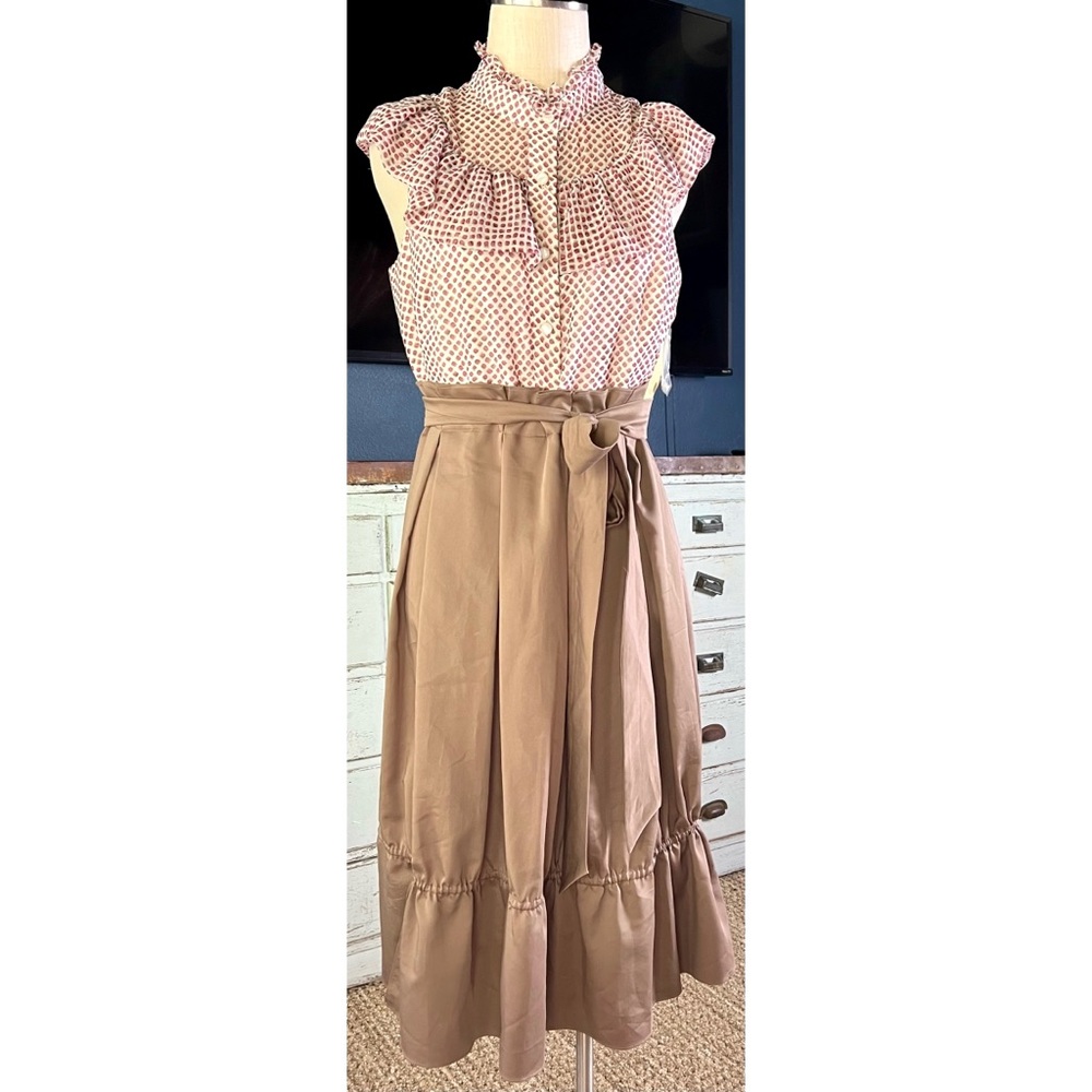 Mikael Aghal Midi Dress 12 RUNS SMALL